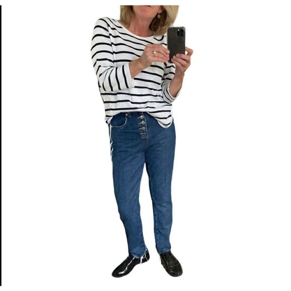 91 Cotton On High 90s 100% Cotton Jeans, Size 4. Button fly - Picture 6 of 13